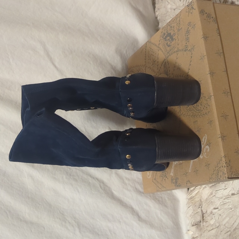 NWT Free People blue suede boots - Picture 6 of 12